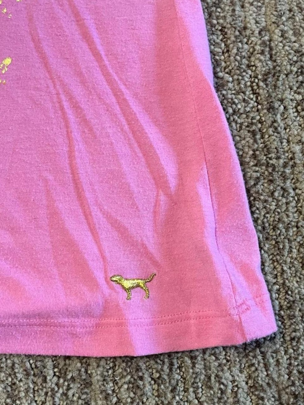 2006 PINK Victoria's Secret Pink Short-Sleeve Tee with Gold Accent - Picture 4 of 5
